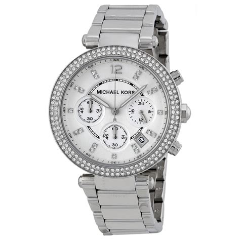 michael kors parker watch silver|michael kors parker chronograph.